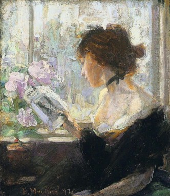 Bessie MacNicol Elizabeth reading circa 1897